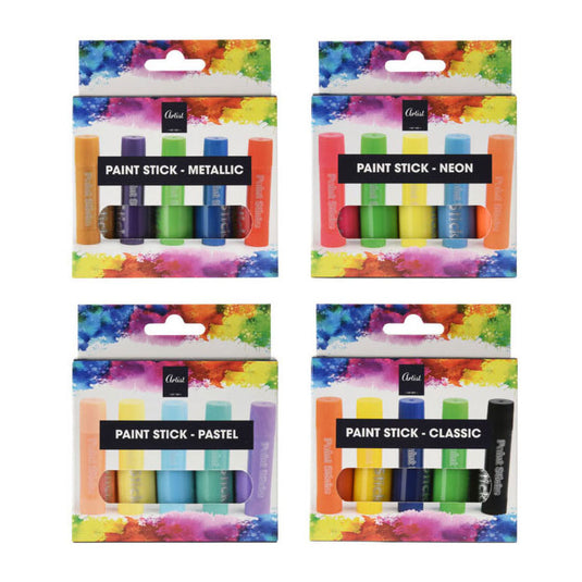 Verfstick set, 5st.