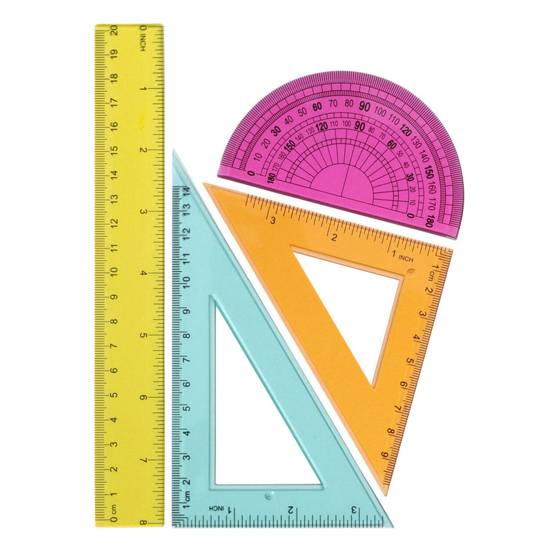 Load image into Gallery viewer, Geometrie set gekleurd, 4dlg.

