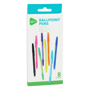 Balpennen in 8 kleuren, 8st.