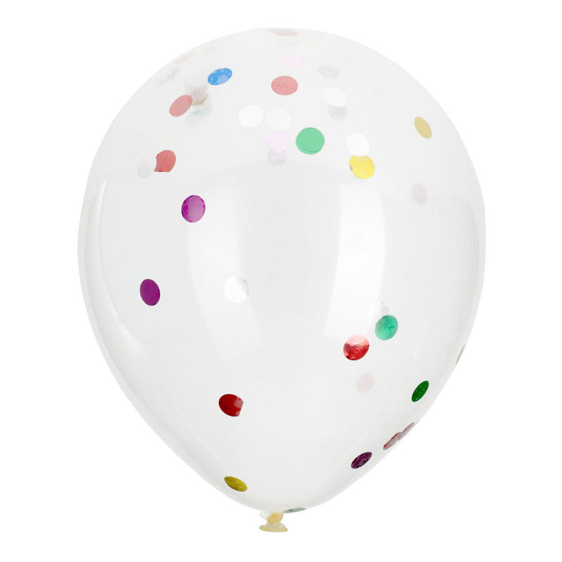 Load image into Gallery viewer, Ballonnen met confetti multi kleuren, 8st.

