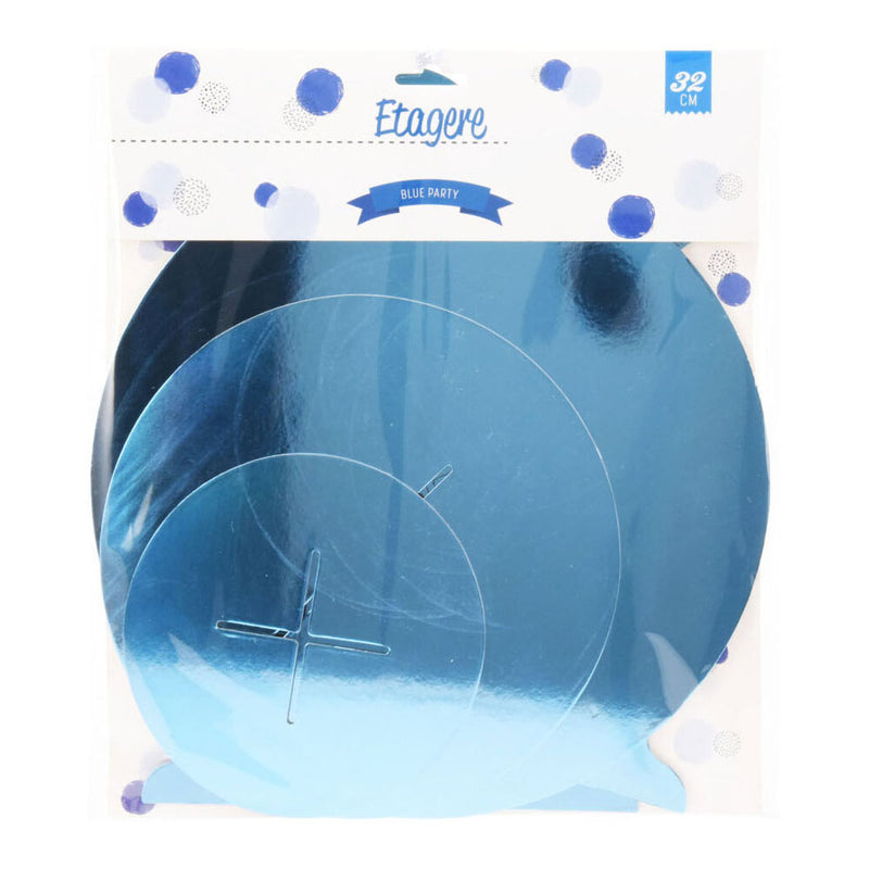 Load image into Gallery viewer, Etagere karton 3 laags blauw
