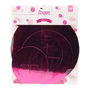 Etagere karton 3 laags roze