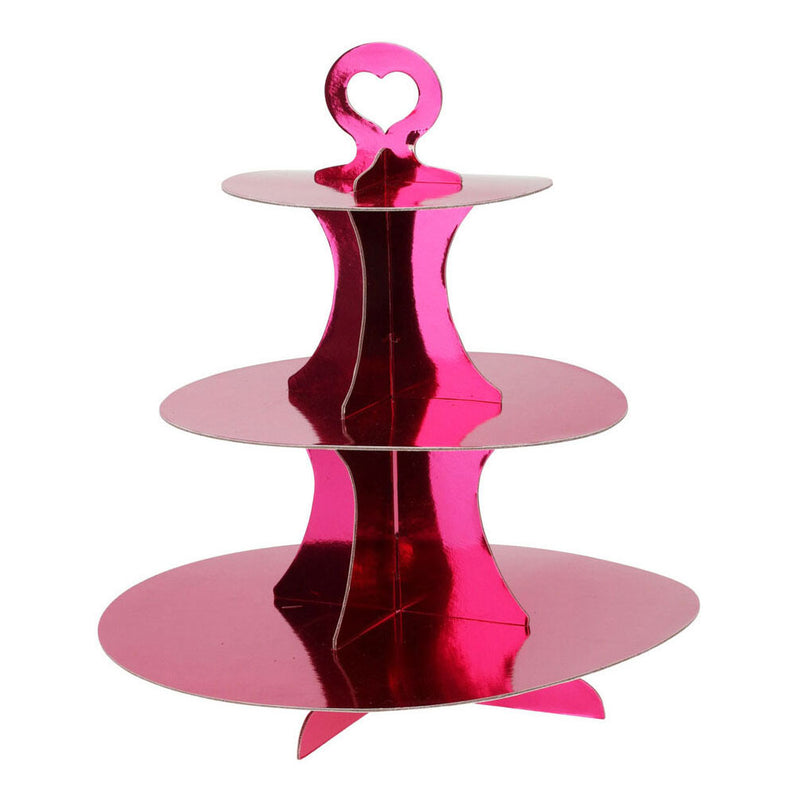 Load image into Gallery viewer, Etagere karton 3 laags roze
