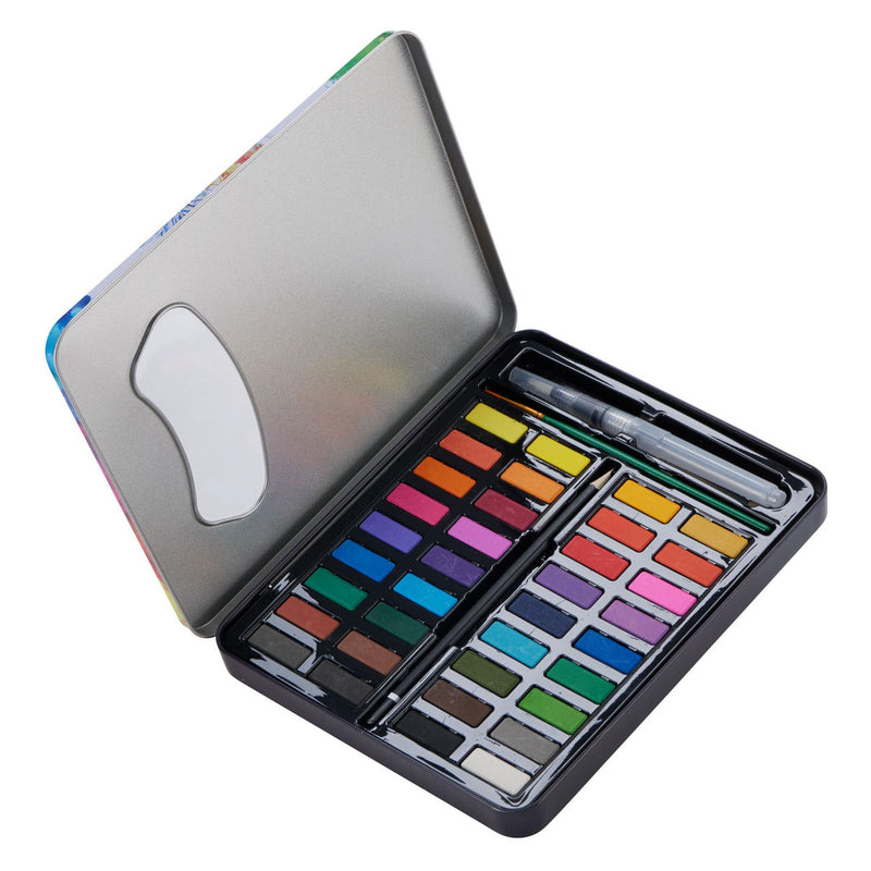 Load image into Gallery viewer, Waterverf set met kwast, 36 kleuren

