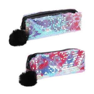 Koopman etui met pailletten en pompom