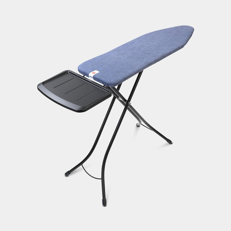 Afbeelding laden in galerijviewer, Brabantia strijkplank b 124x38cm denim blue met stoomunithouder
