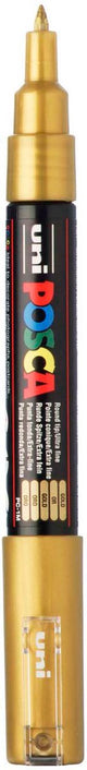Uni posca verfmarker 1mc goud - conische punt - 1 mm
