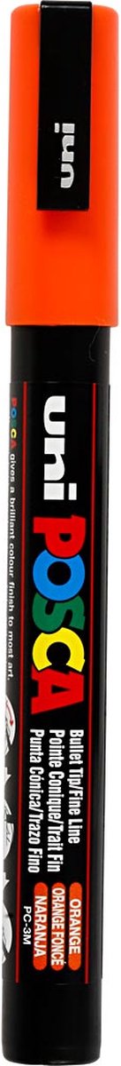 Posca verfstift pc3m f donkeroranje