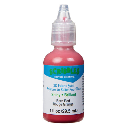 Scribbles • 3d textielverf glanzend 29,5ml barn red