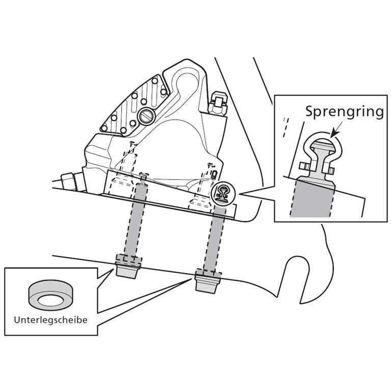 Load image into Gallery viewer, Shimano caliper fixing bolt type c for rear flat mount
