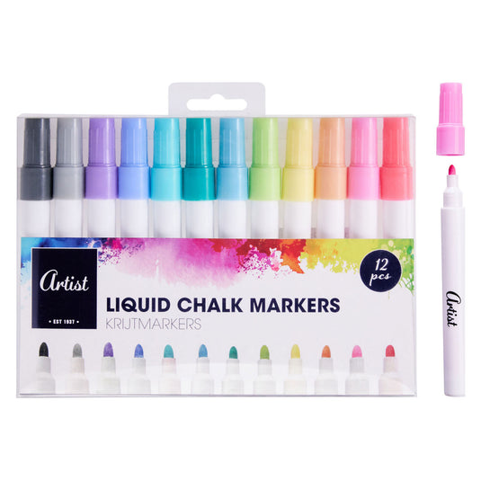Vloeibare krijtmarkers - 12st.