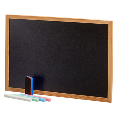 Krijtbord 21x30cm met 4 krijtjes en spons