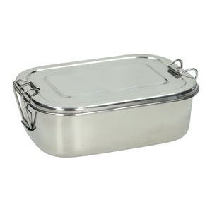 Lunchbox van rvs - 18x13x6,8cm