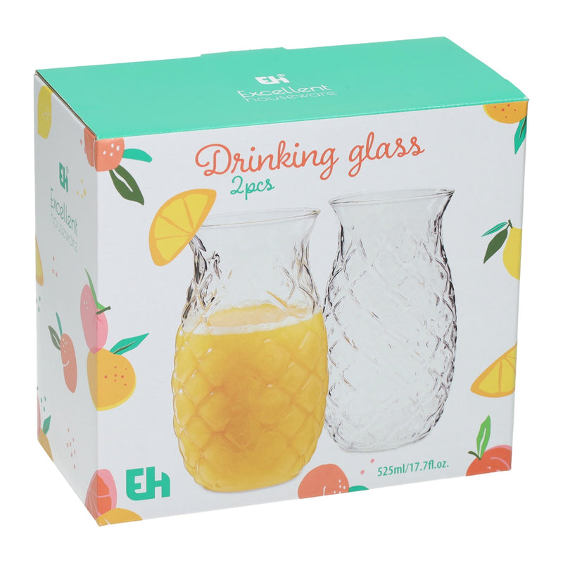 Chargez l'image dans la visionneuse de la galerie, Set drinkglasen in ananasvorm 525ml - 2st.
