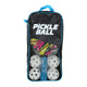 Pic set van 6 kleballen met 2 rackets