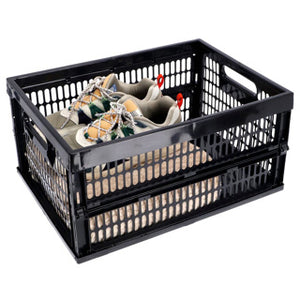 Curver shopbox 34l zwart | 2 stuks