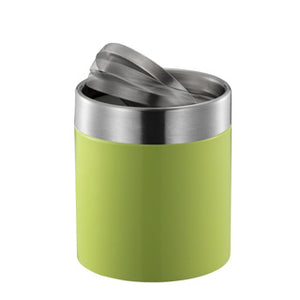 Eko - fandy tafelafvalbak 1,5 liter - steel stainless steel - lime groen, mat rvs - prullenbak