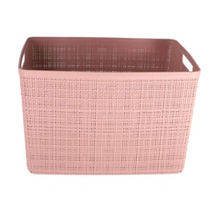 Curver opbergmand jute-look 20l roze