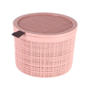 Curver opbergmand jute-look rond 2l roze