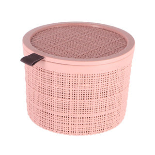 Afbeelding laden in galerijviewer, Curver opbergmand jute-look rond 2l roze
