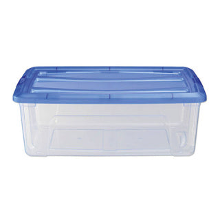 Afbeelding laden in galerijviewer, Iris topbox opbergbox 30l 57.5x39x20.5 cm blauw transparant
