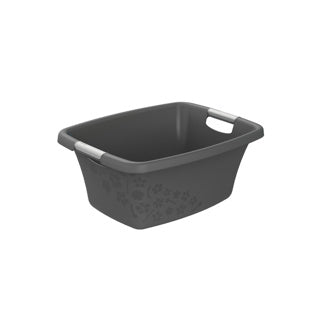 Afbeelding laden in galerijviewer, Rotho wasmand 25 liter flowers grey | 2 stuks
