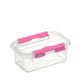 Sunware q-line fun baking opbergbox 0,5l transparant roze | 3 stuks