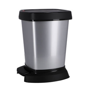 Rotho paso pedaalemmer 6l zilver metallic