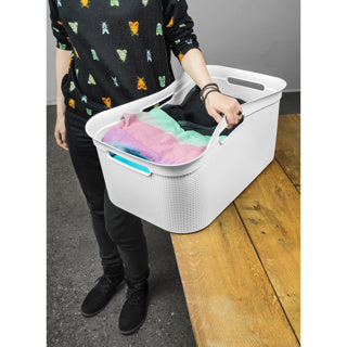 Afbeelding laden in galerijviewer, Rotho flexibele wasmand brisen 41 l wit

