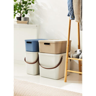 Load image into Gallery viewer, Rotho decoratie opbergbox albula light 20 l mistletoe wit
