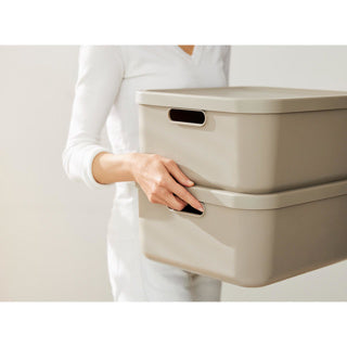 Load image into Gallery viewer, Rotho albula decoratie opbergbox 20l cappuccino
