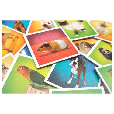 Tactic memo huisdieren - memospel - zoek de juiste paren - honden, katten, konijnen en andere huisdieren - gezelschapsspel voor kinderen en families - 2 tot 6 spelers - vanaf 3 jaar