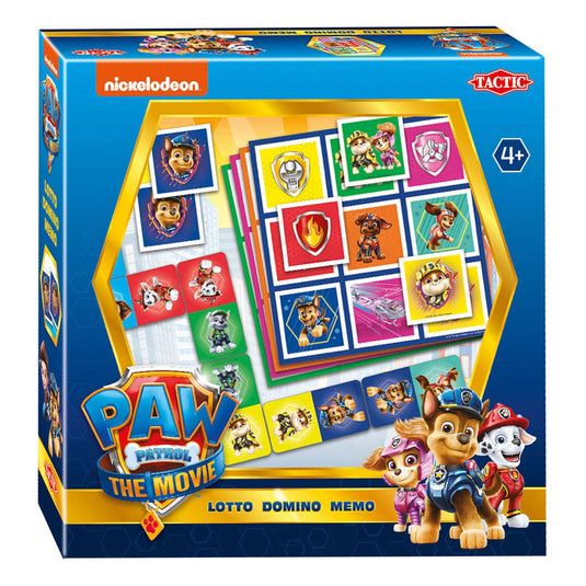 Tactic paw patrol the movie 3-in-1 : memo-lotto-domino