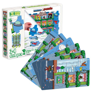 Biobuddi 2in1 puzzel en memo city life