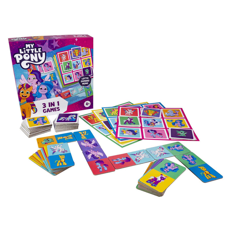 Load image into Gallery viewer, Selecta my little pony 3in1 memo lotto domino
