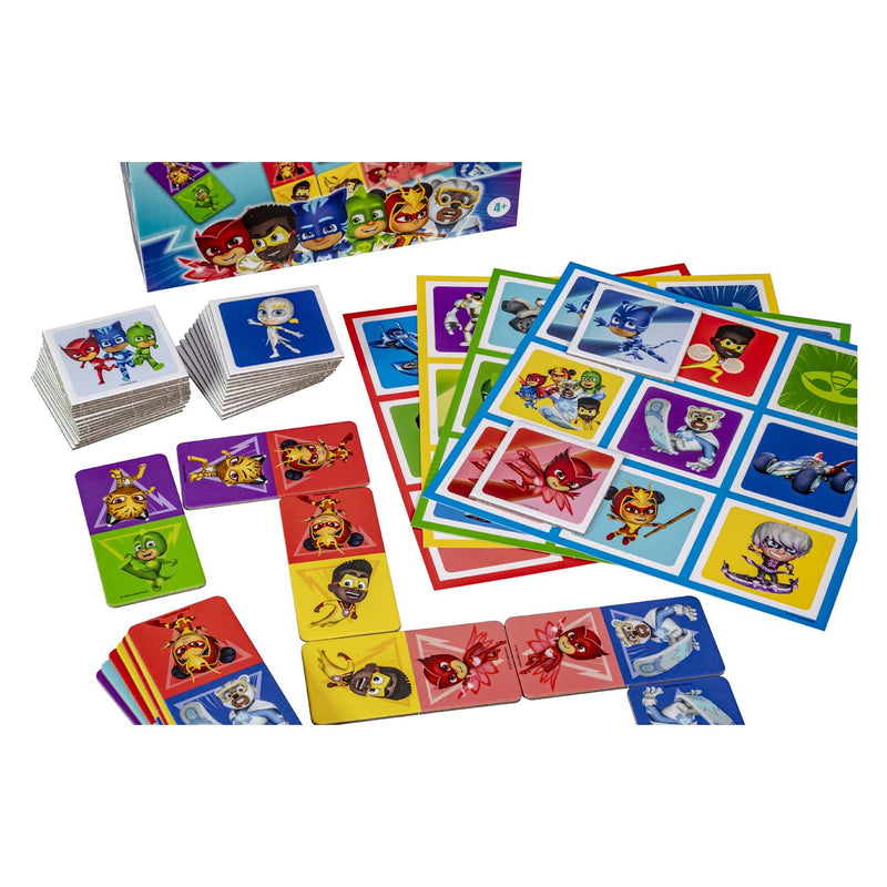 Afbeelding laden in galerijviewer, Tactic pj masks 3-in-1 spellenverzameling – kaartspel – lotto – domino – memo – kinderspel vanaf 4 jaar

