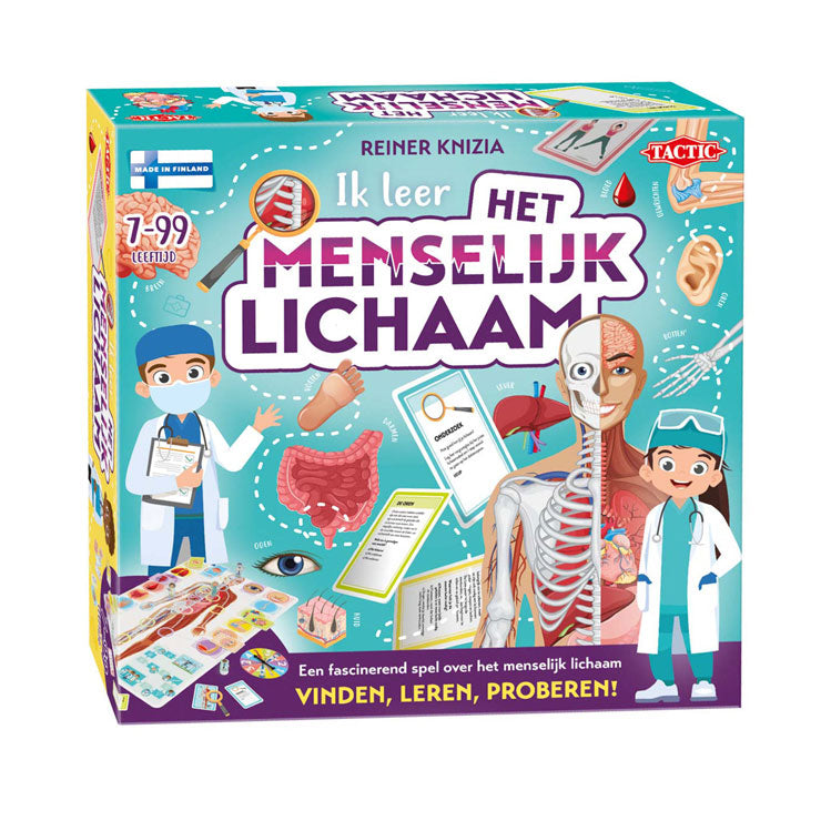 Chargez l'image dans la visionneuse de la galerie, Tactic ik leer: het menselijk lichaam – bordspel – educatief - ontdek het menselijk lichaam en leer over anatomie – 2 tot 5 spelers – vanaf 7 jaar
