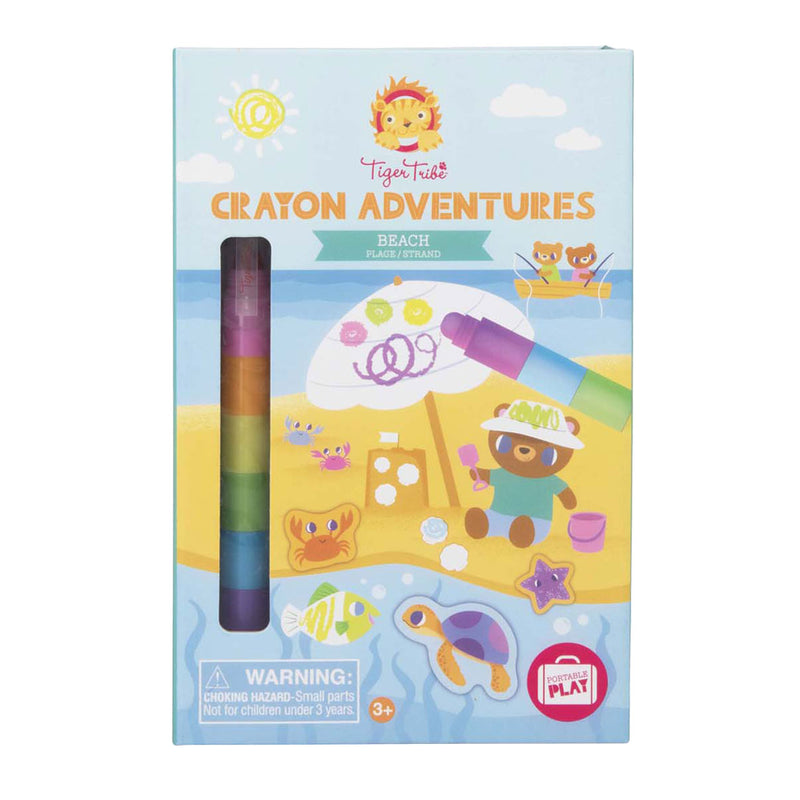 Chargez l'image dans la visionneuse de la galerie, Tiger tribe waskrijt kleurset crayon adventures beach -
