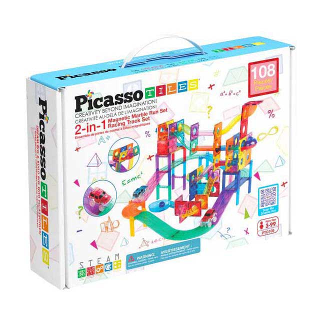 Load image into Gallery viewer, Selecta picassotiles marble run and race track - magnetische bouwtegels - 108dlg.
