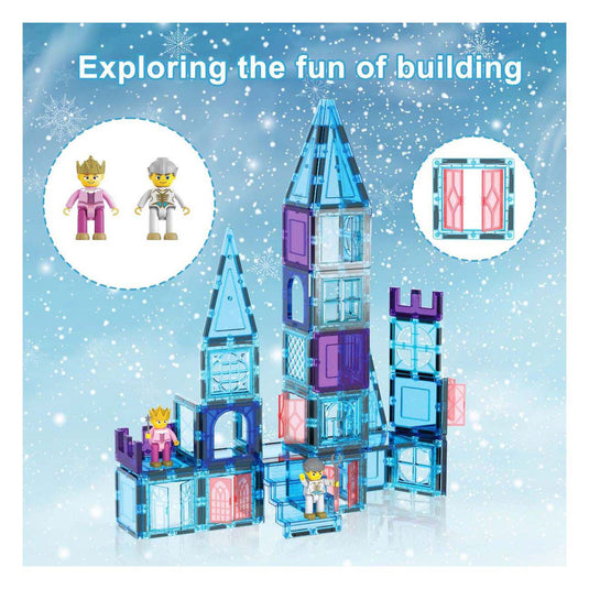 Picasso tiles tactic - constructiespeelgoed - magnetic tiles - magnetische tegels - winter thema - stem speelgoed - creatief bouwspeelgoed - 72-delig - vanaf 3 jaar