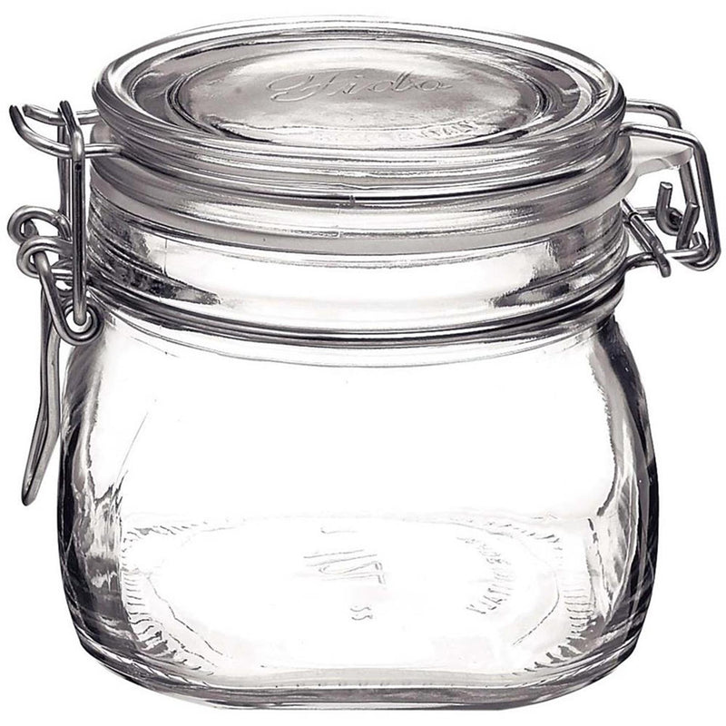 Afbeelding laden in galerijviewer, Rocco bormioli bormioli weckpot inmaakpot vierkant 0,5ltr fido pak a 6 st
