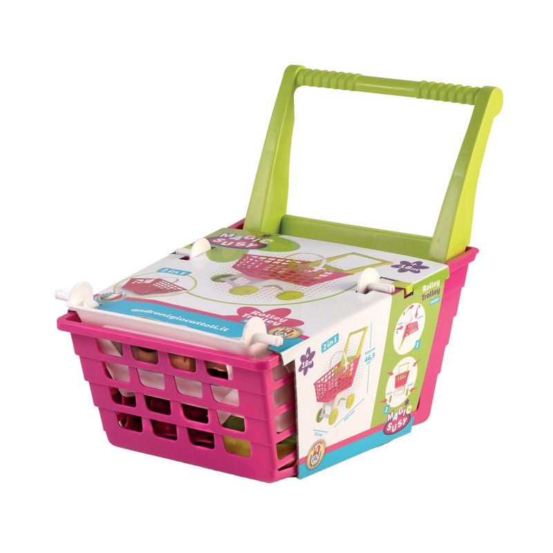 Afbeelding laden in galerijviewer, Androni winkelwagen roze groen
