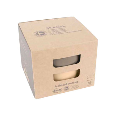 Dantoy kommenset baby servies bioplastic zand mokka 2-delig.