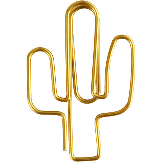 Clips, cactus, afm 40x30 mm, goud, 6 stuk 1 doos