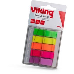 Pop-up index office depot 45x12mm assorti neon dispenser 200 vel