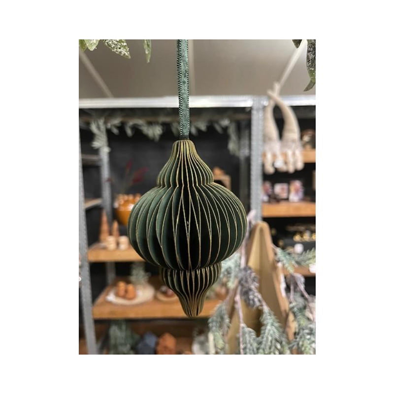 ギャラリービューアに画像をロードする, Hbx natural living deco hanger bal foldy karton 15cm groen
