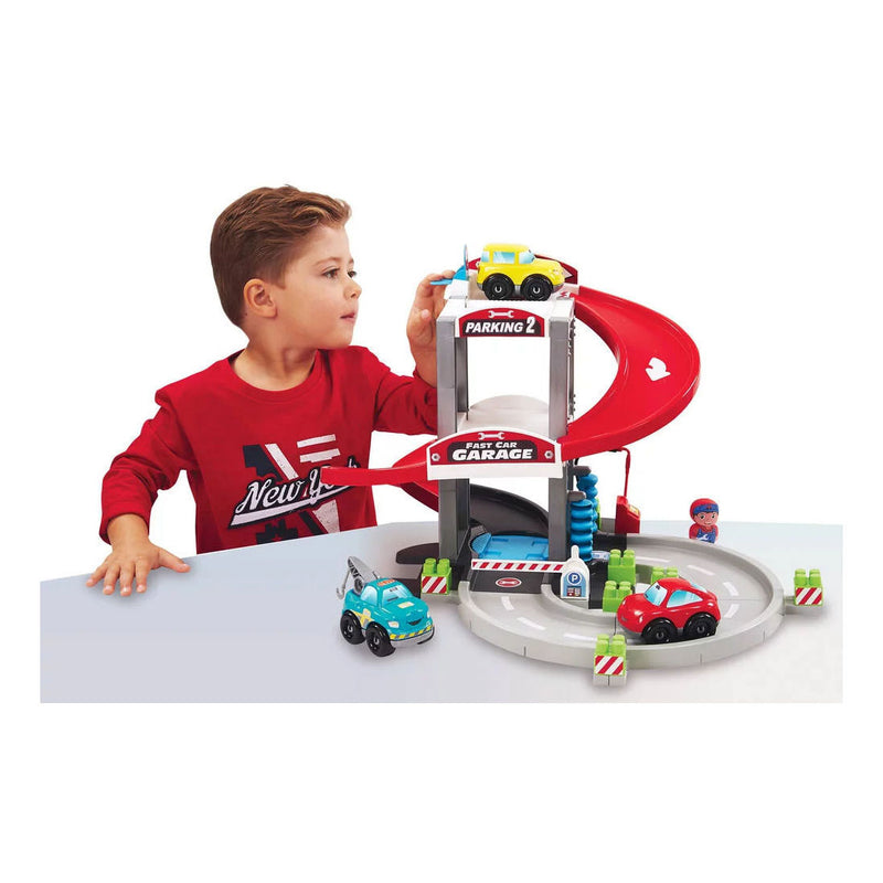 Afbeelding laden in galerijviewer, Abrick ecoiffier garage met transporter en auto's
