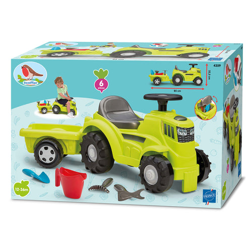 Ecoiffier tractor met aanhanger