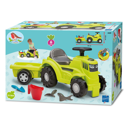 Ecoiffier tractor met aanhanger