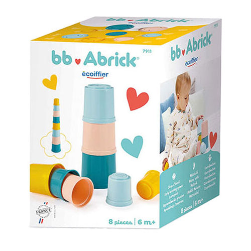 Ecoiffier baby abrick stapeltoren, 8dlg.